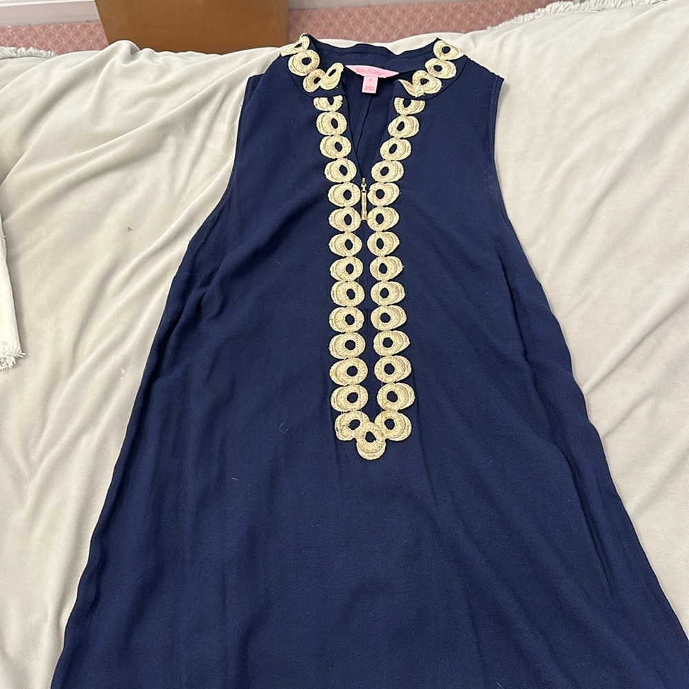 Gold and Navy Lily Pulitzer Dress!